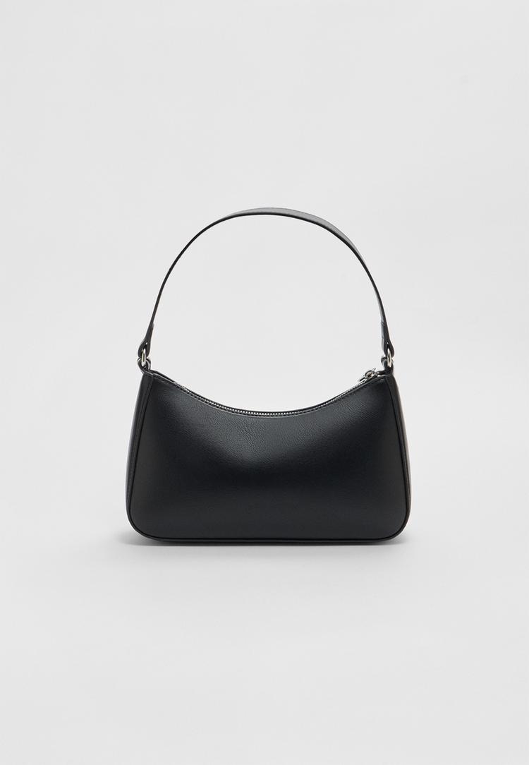 Stradivarius Schoudertas Met Lange Ketting Zwart Os