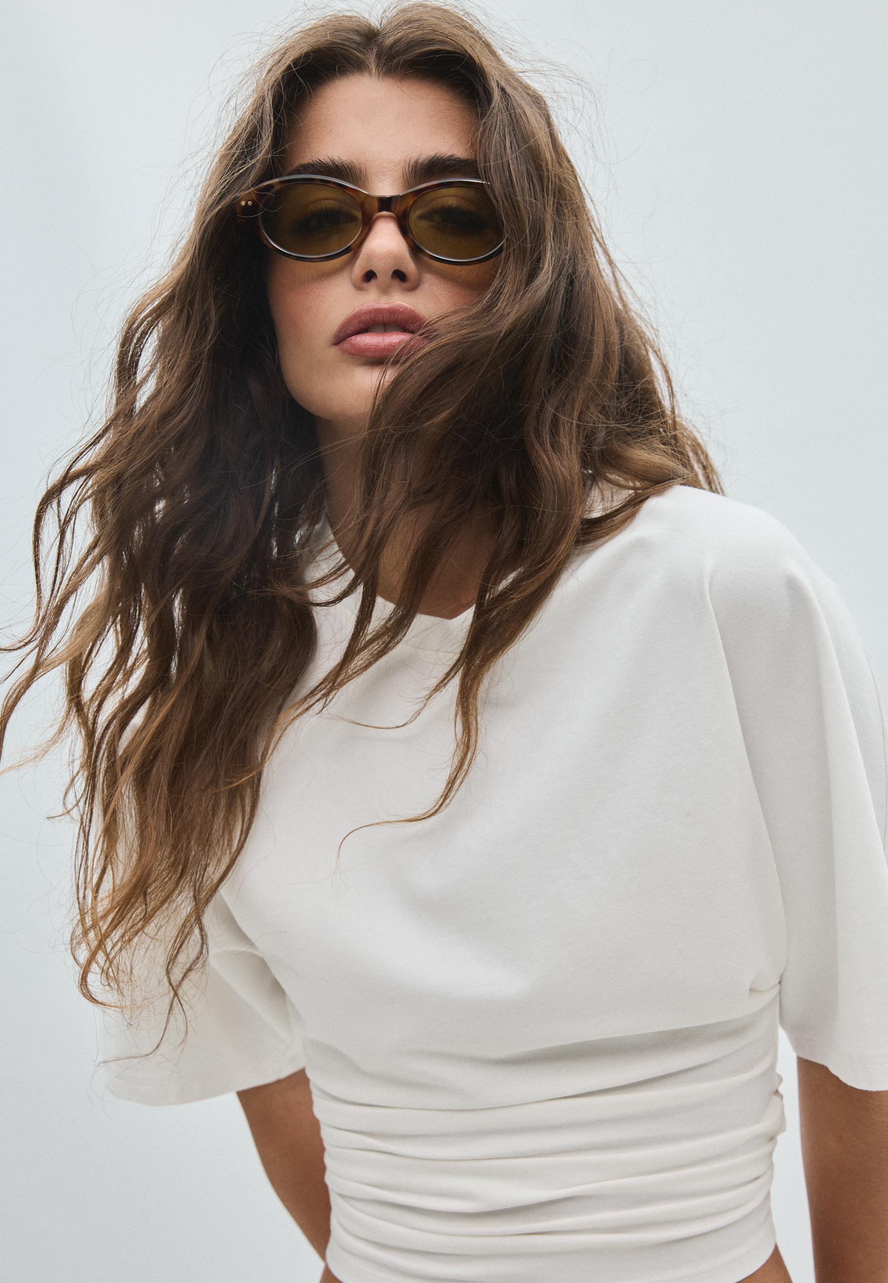 B08 Cap sleeve T-shirt — Ecru