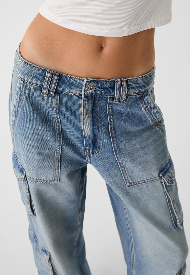 jeans cargo multitasche