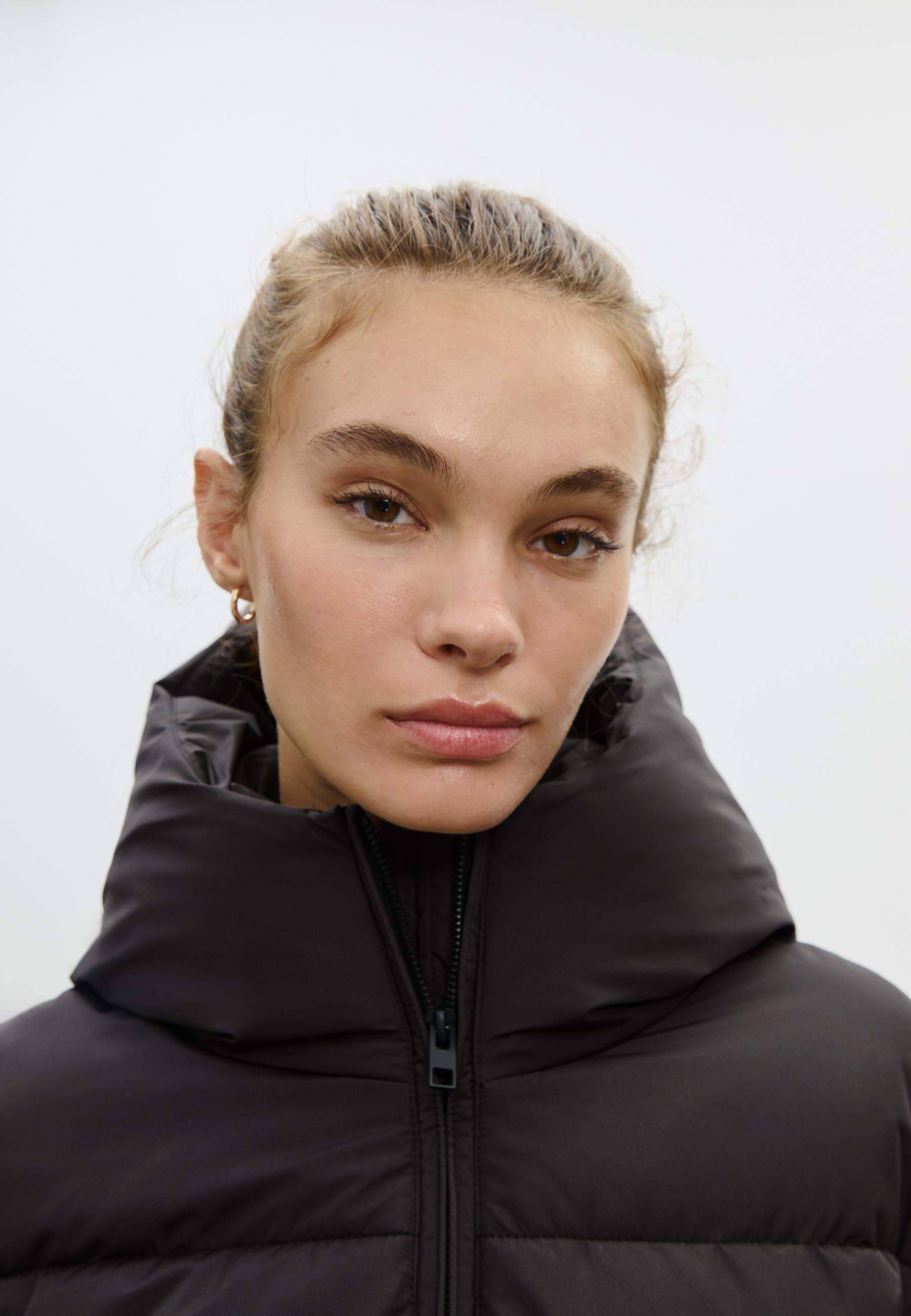 Hooded padded jacket — Black