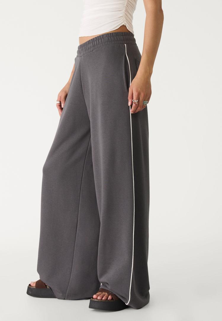 pantalon felpa wide leg vivo