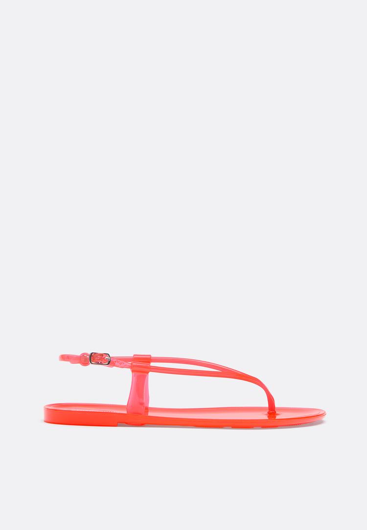 sandalias planas goma thong