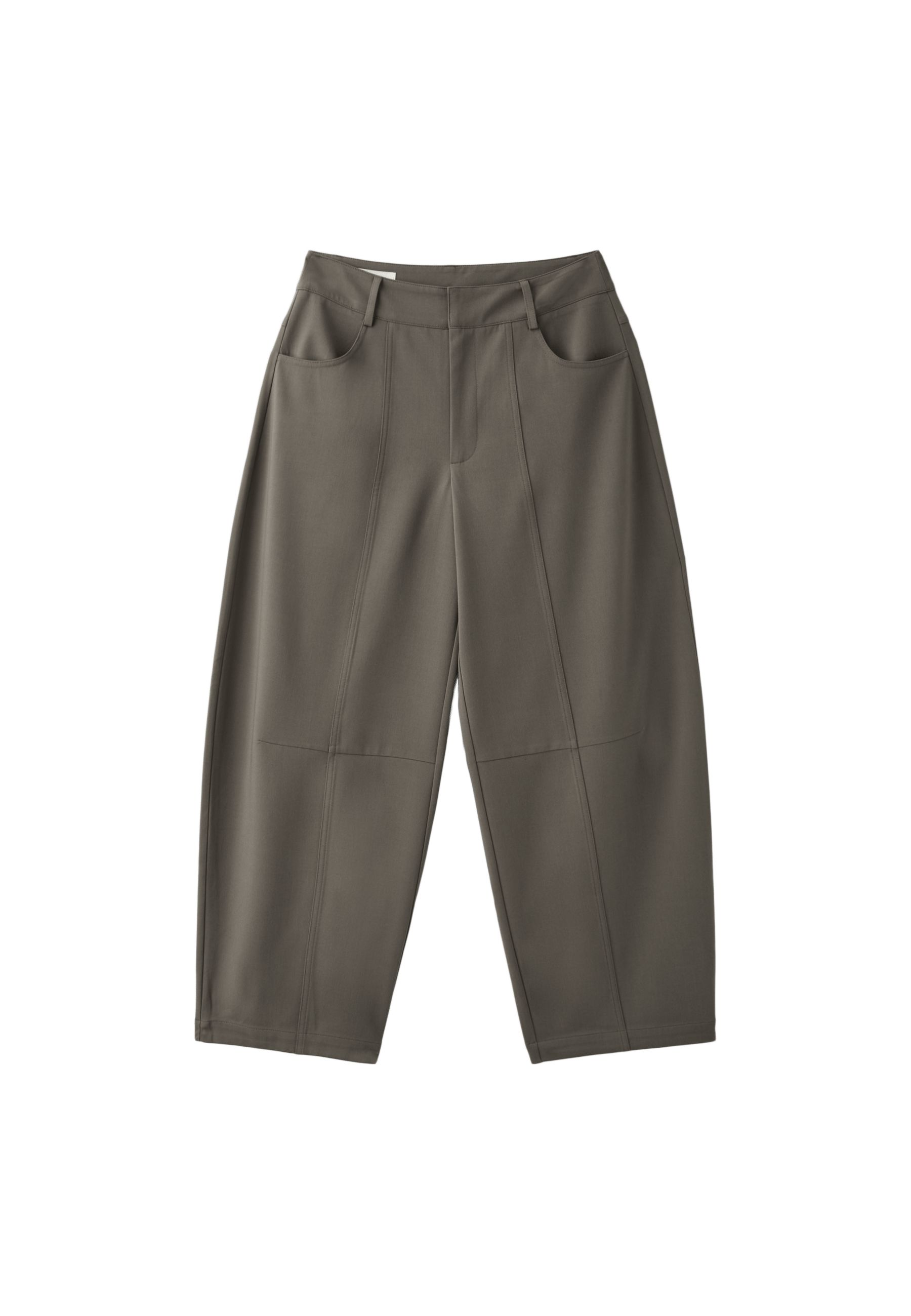 Tailored barrel trousers — Brown