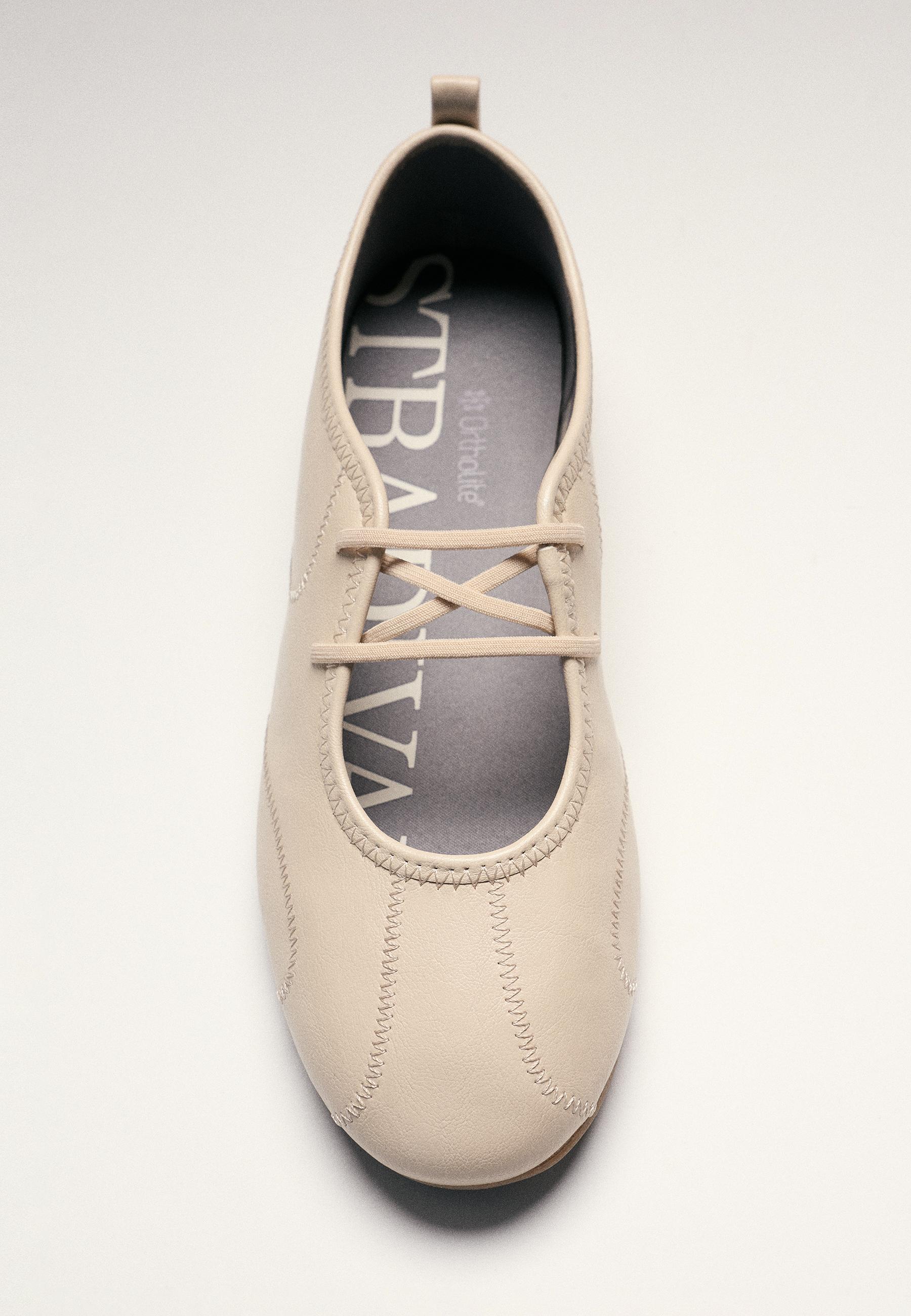 Elasticated sneakerinas — ECRU