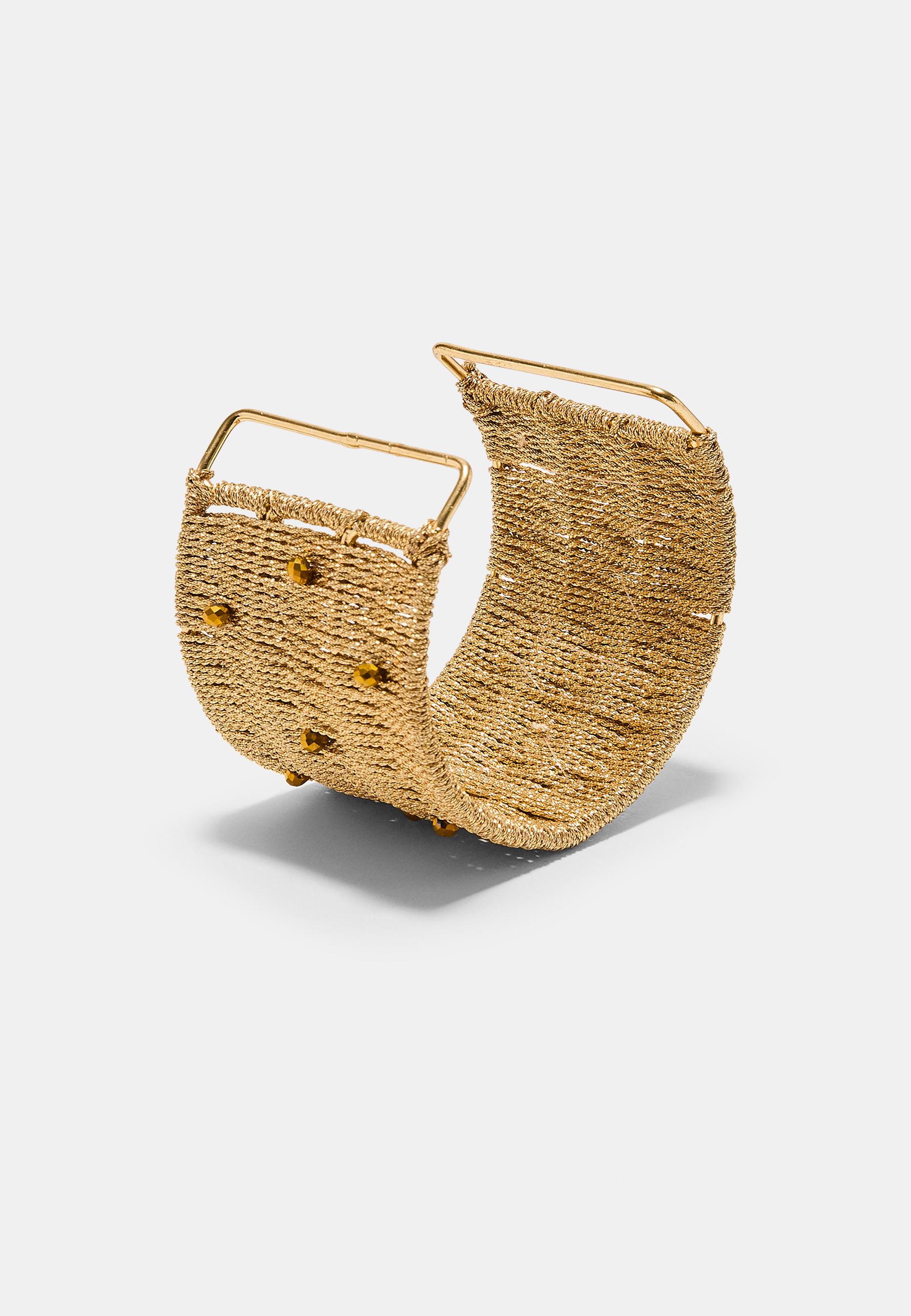 Raffia effect bracelet — Ecru