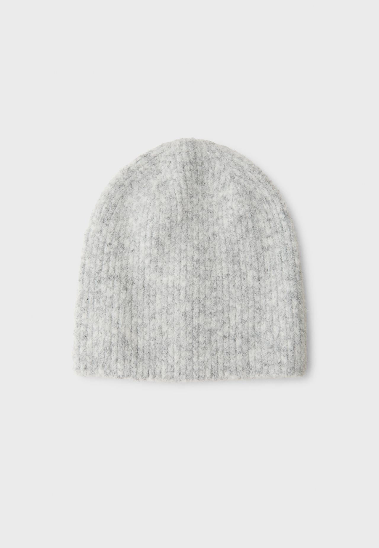 Basic beanie without turn-up — Grey melange