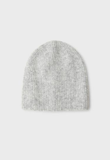 Basic beanie without turn-up — Grey melange 1