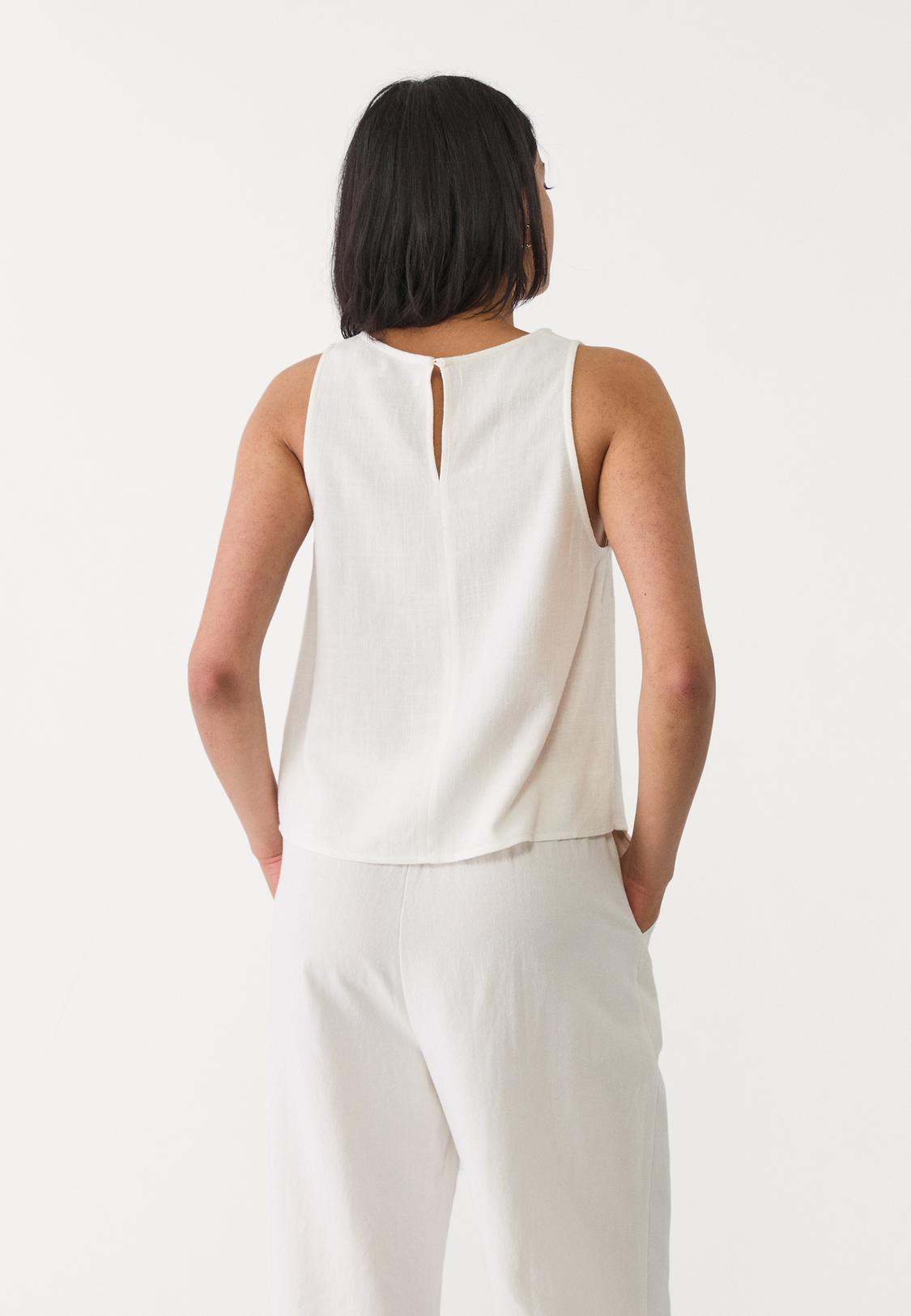 Sleeveless Top De Una Manga Stradivarius Top Nadadora Fluido Con