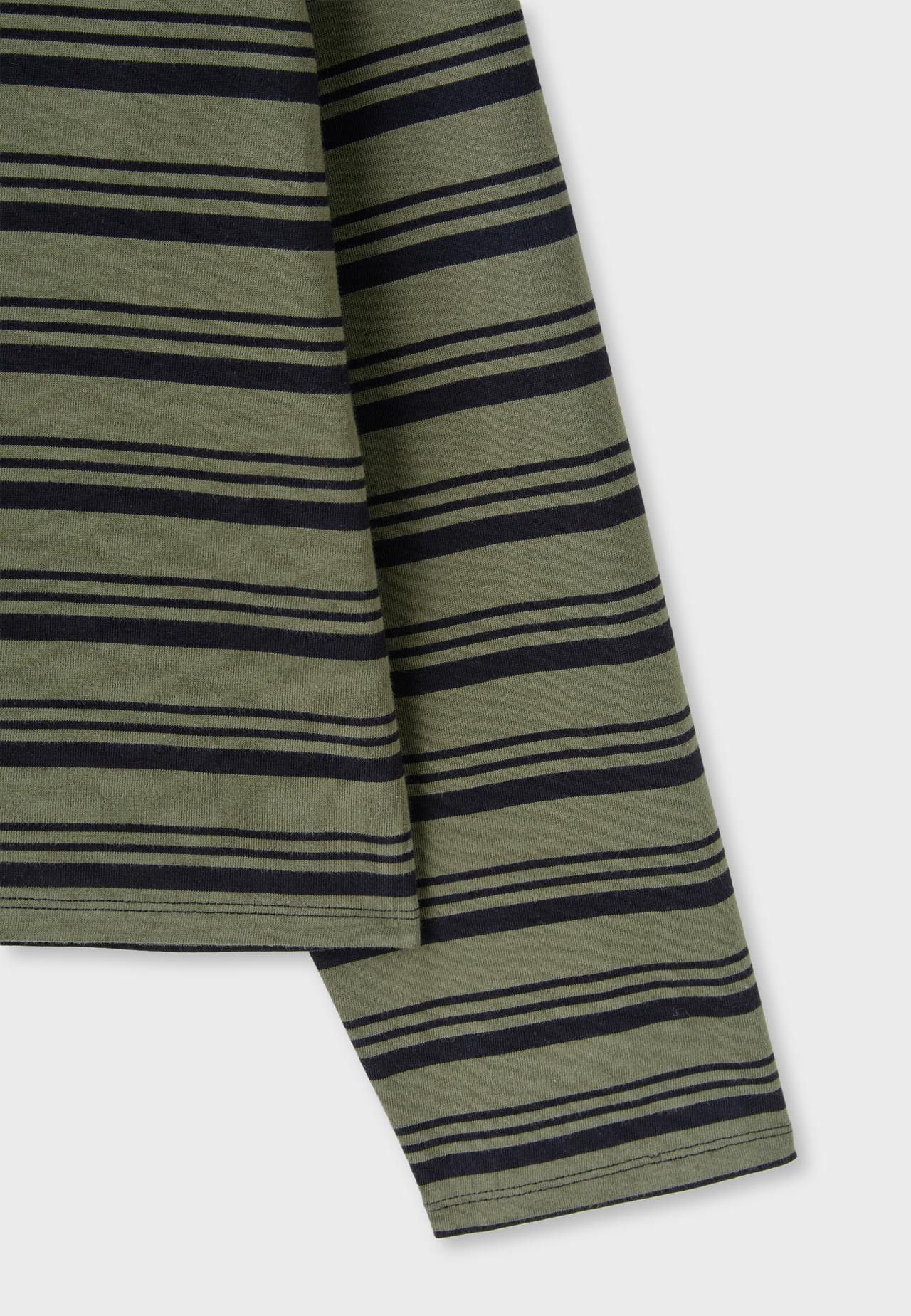 Striped long sleeve T-shirt — Khaki
