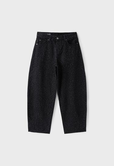 D80 barrel fit jeans — BLACK DENIM WASH 7