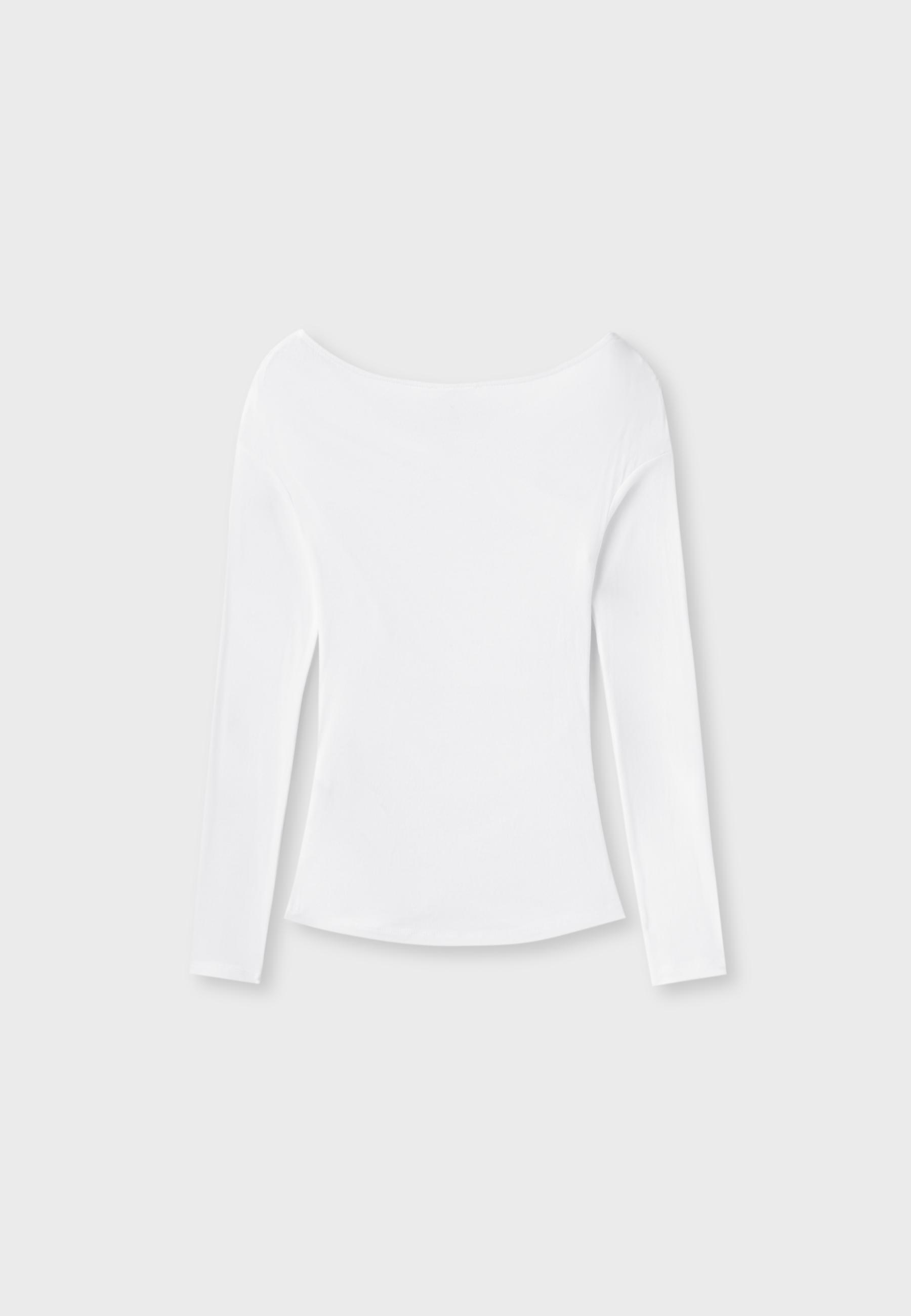 Stradivarius Çapraz kayık yaka t-shirt görsel 2