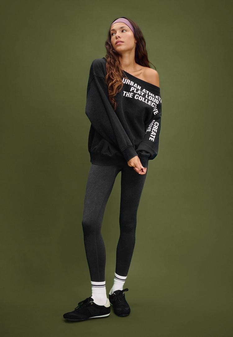 ykanms gorunumlu baskl sweatshirt