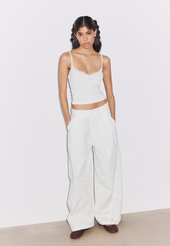 strappy lace top
