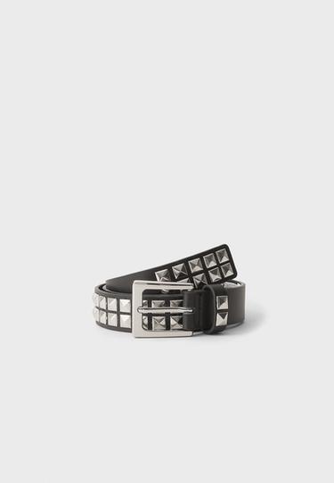 Double-row studded belt — Black 1