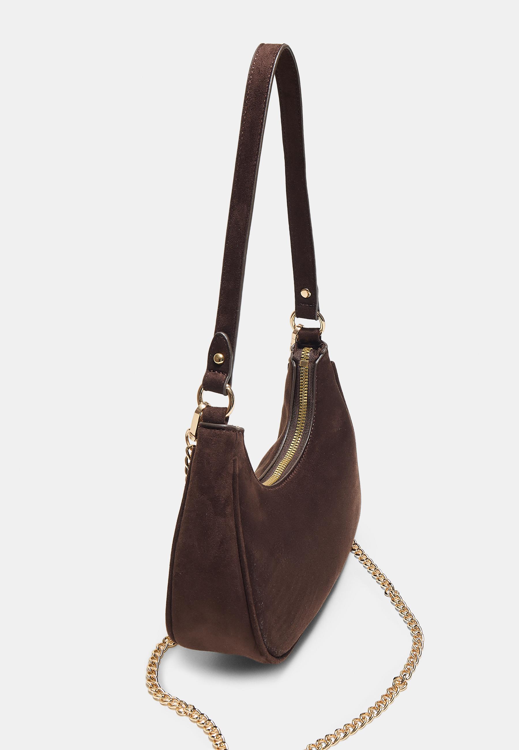 Half-moon shoulder bag — Brown