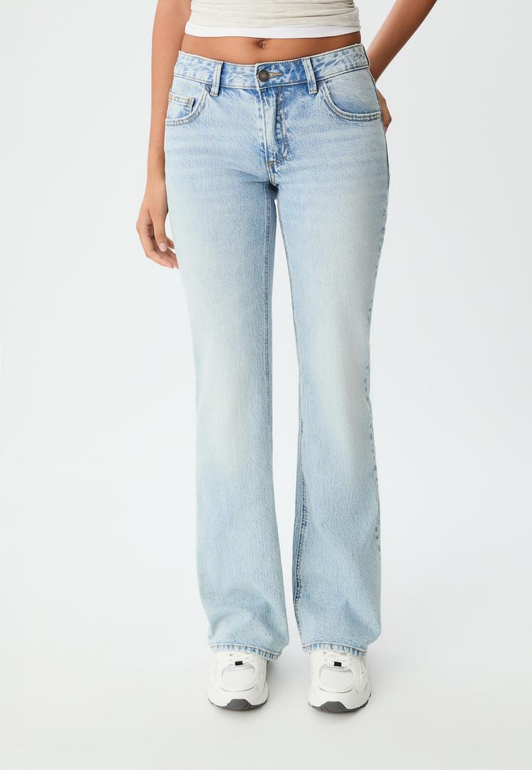 Stradivarius Bootcut-Jeans Med Låg Midja 36