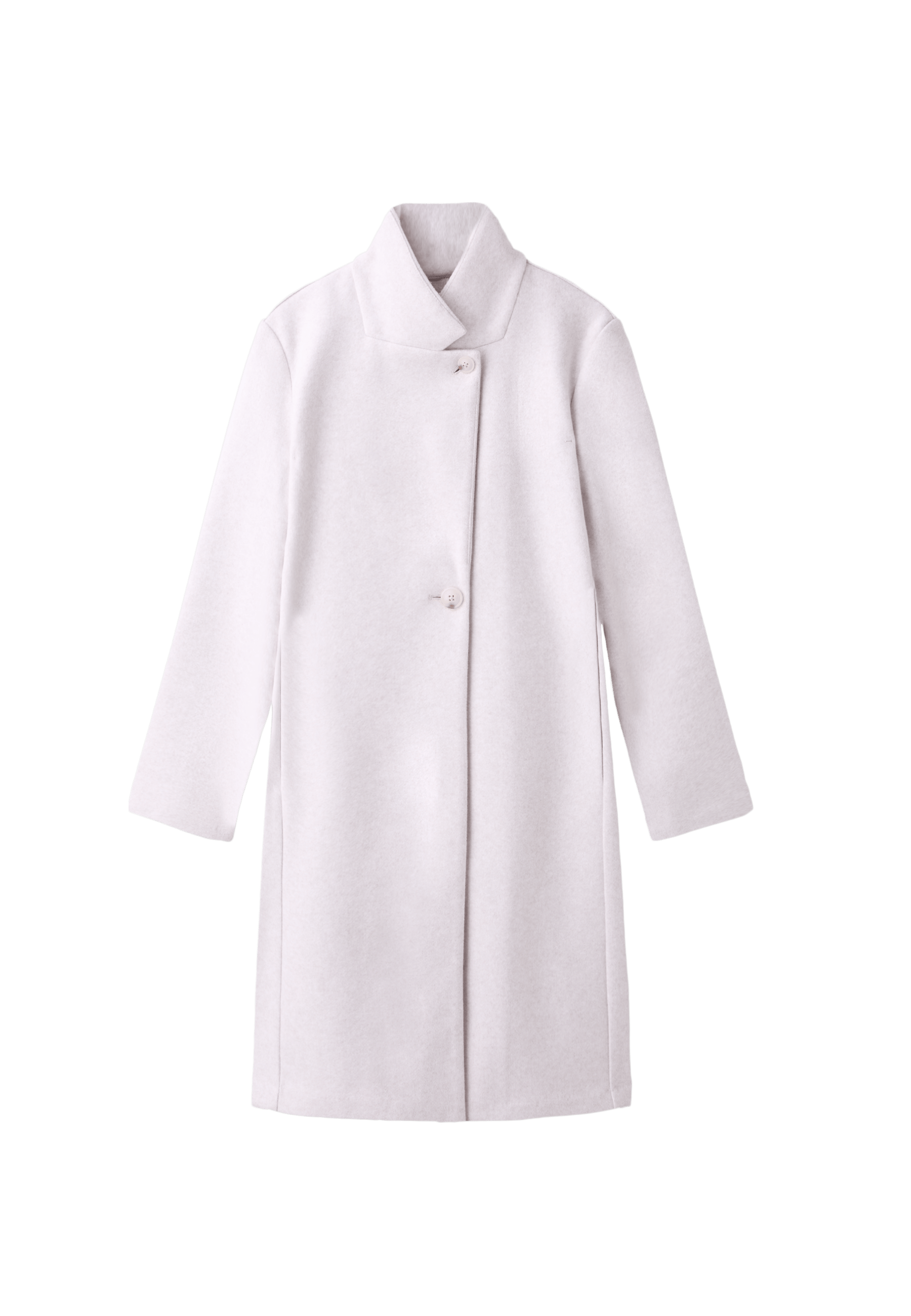 Basic soft-touch coat — Ecru