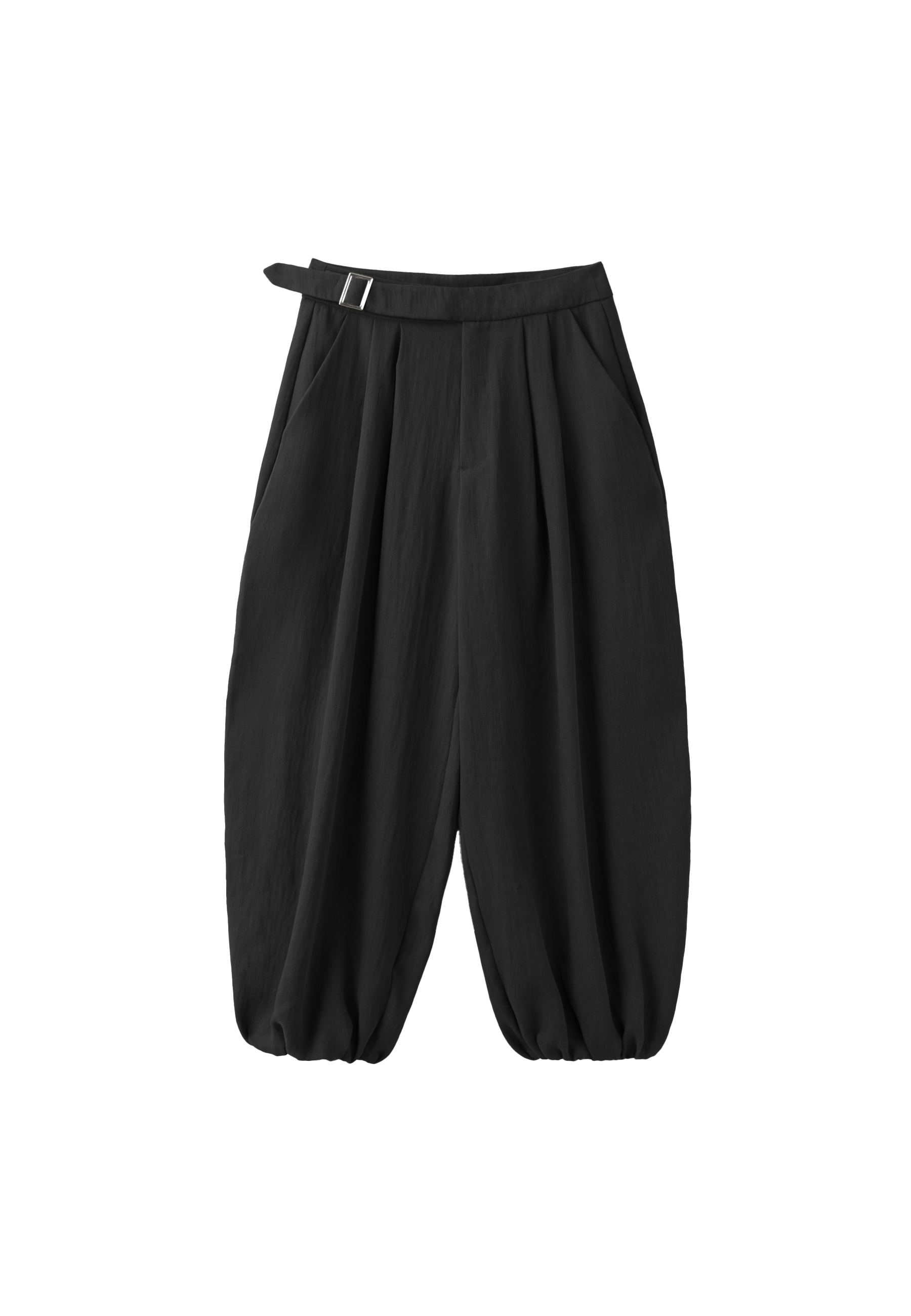 Sarouel trousers with buckle — Black
