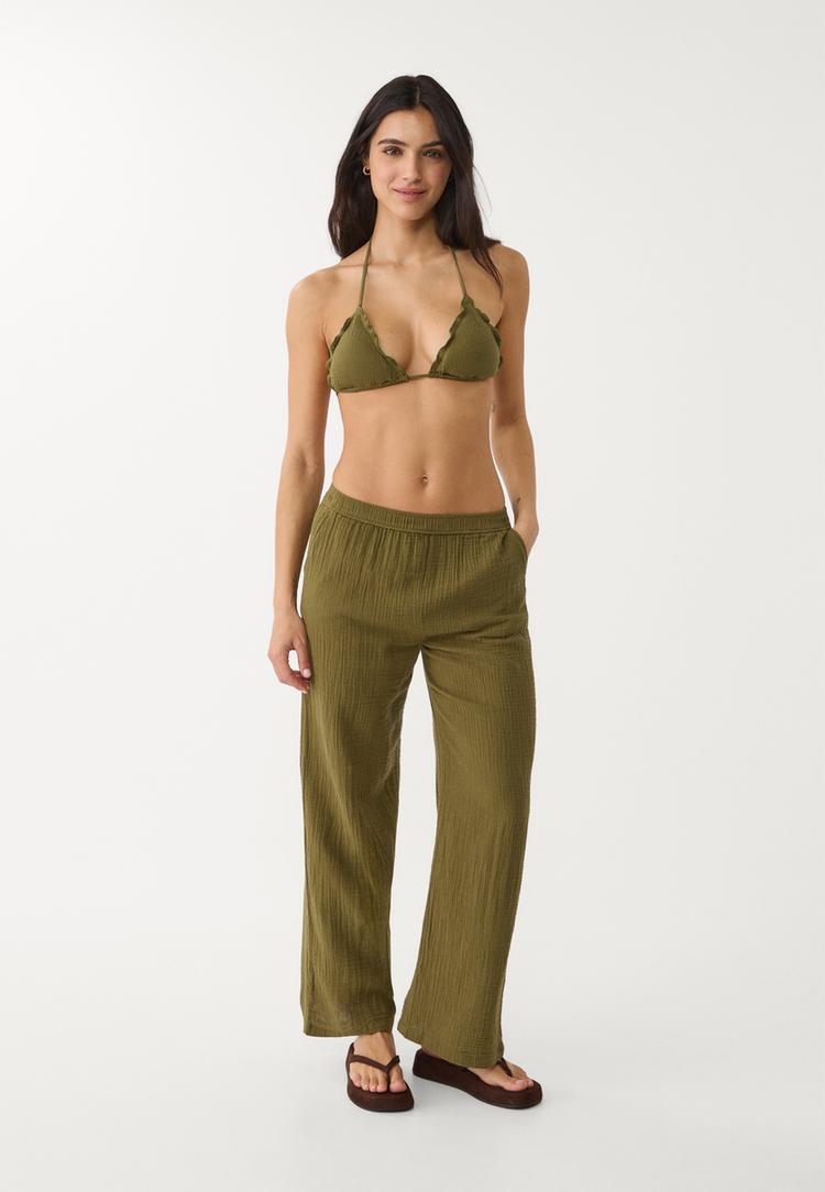 pantalon fluido cintura elastica