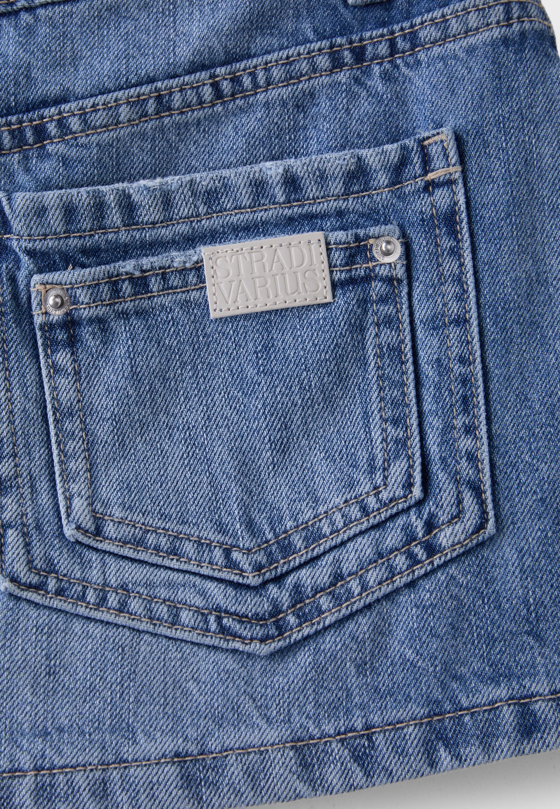 Hammer loop mini skort — MEDIUM BLUE DENIM
