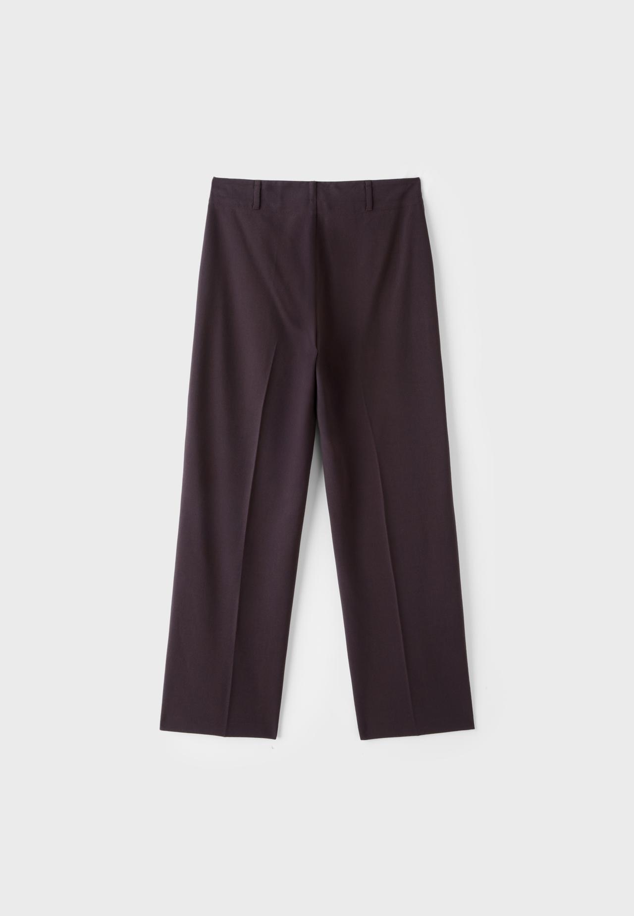 Slim fit straight smart trousers — Dark purple