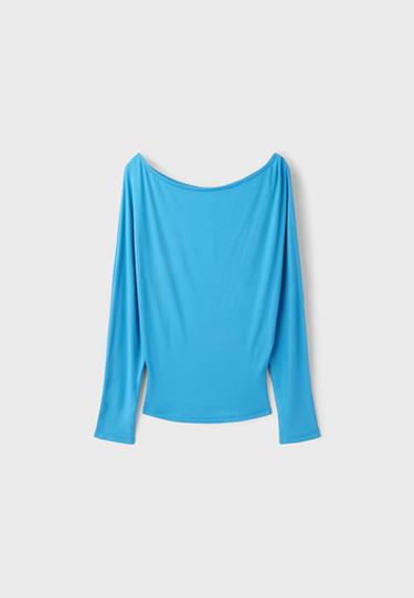 Asymmetric sash-effect top — Teal 7