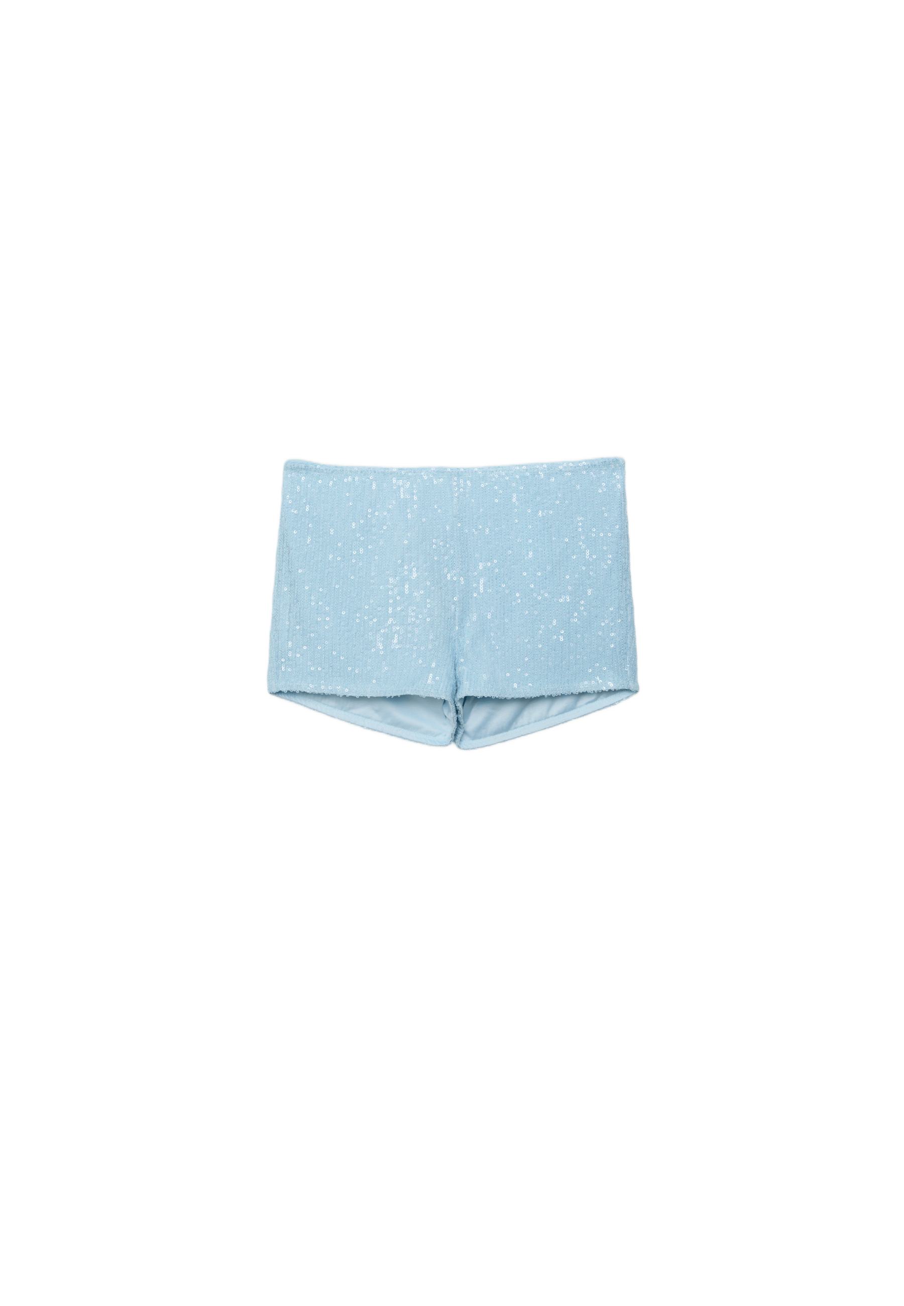 Sequin mini shorts — Sky blue