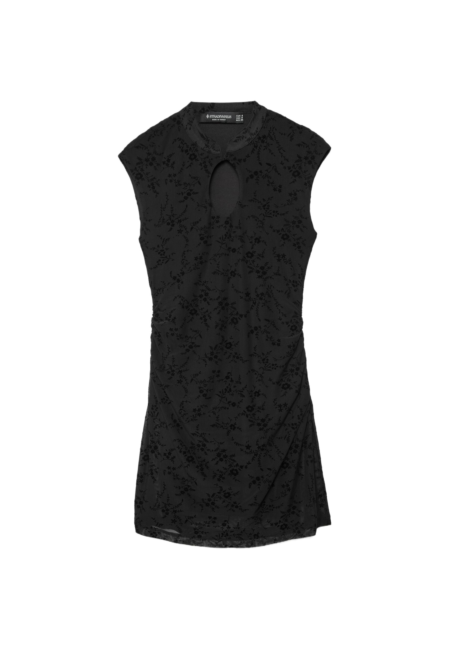 Short qipao style dress — Black