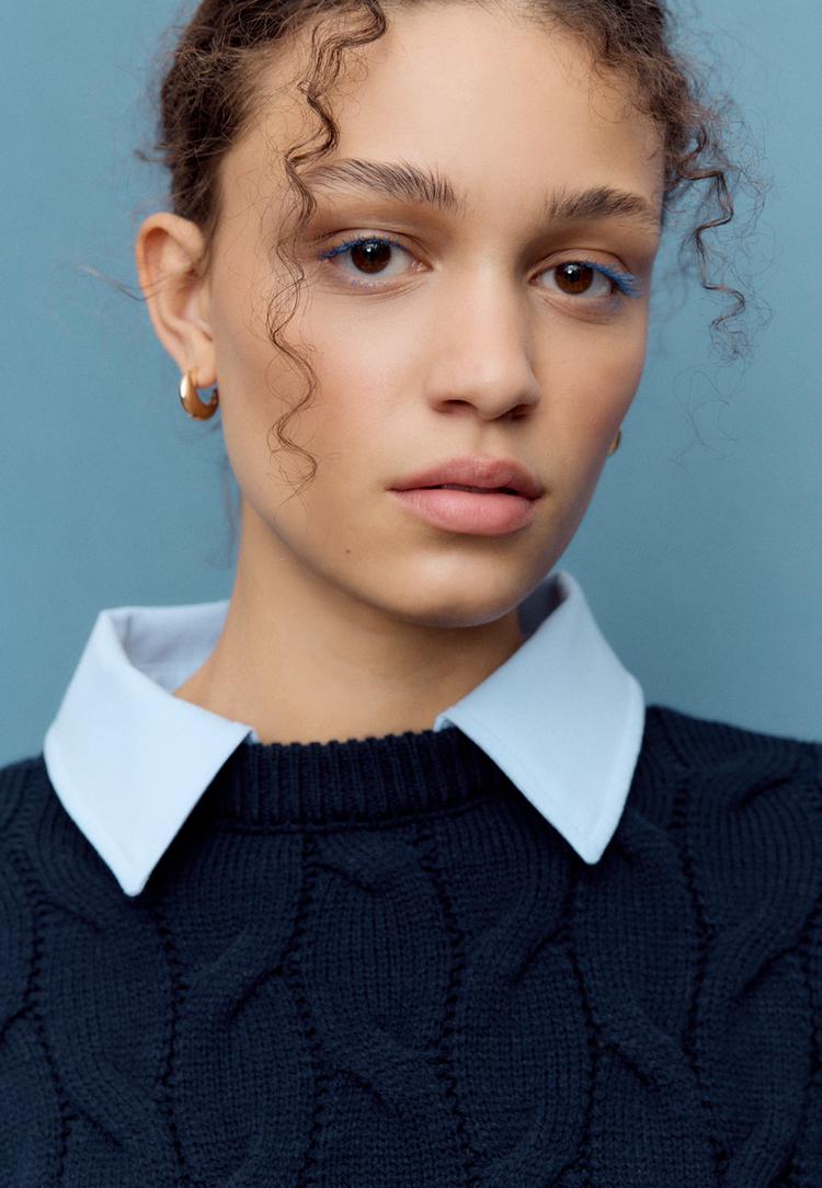 pull en maille a col amovible