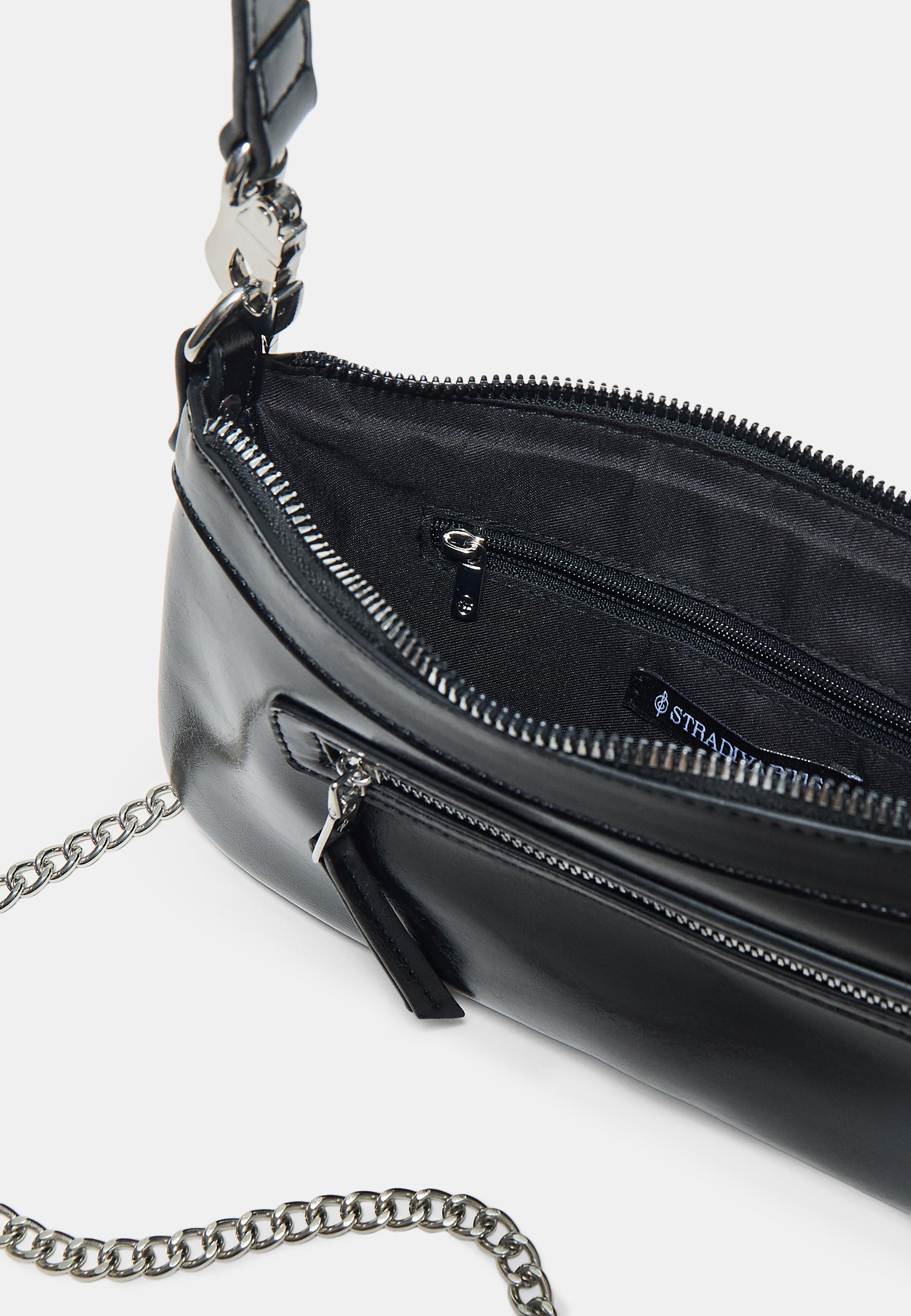 Lobster clasp shoulder bag — Black