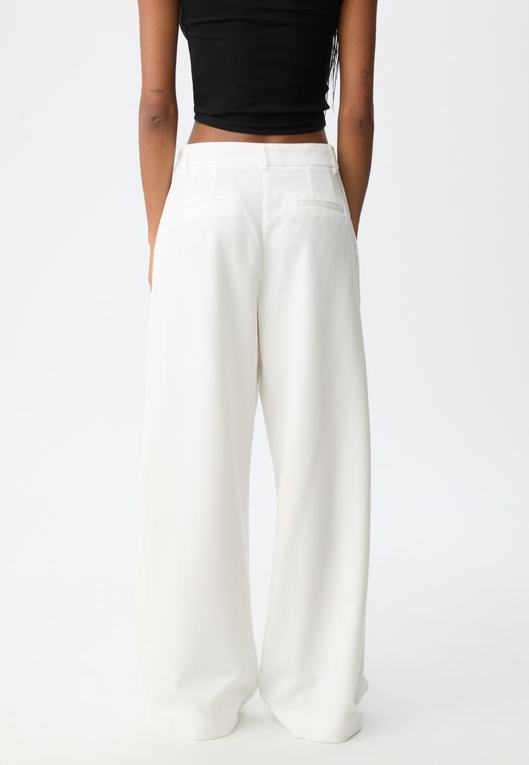 pantalon vestir wide leg pinzas