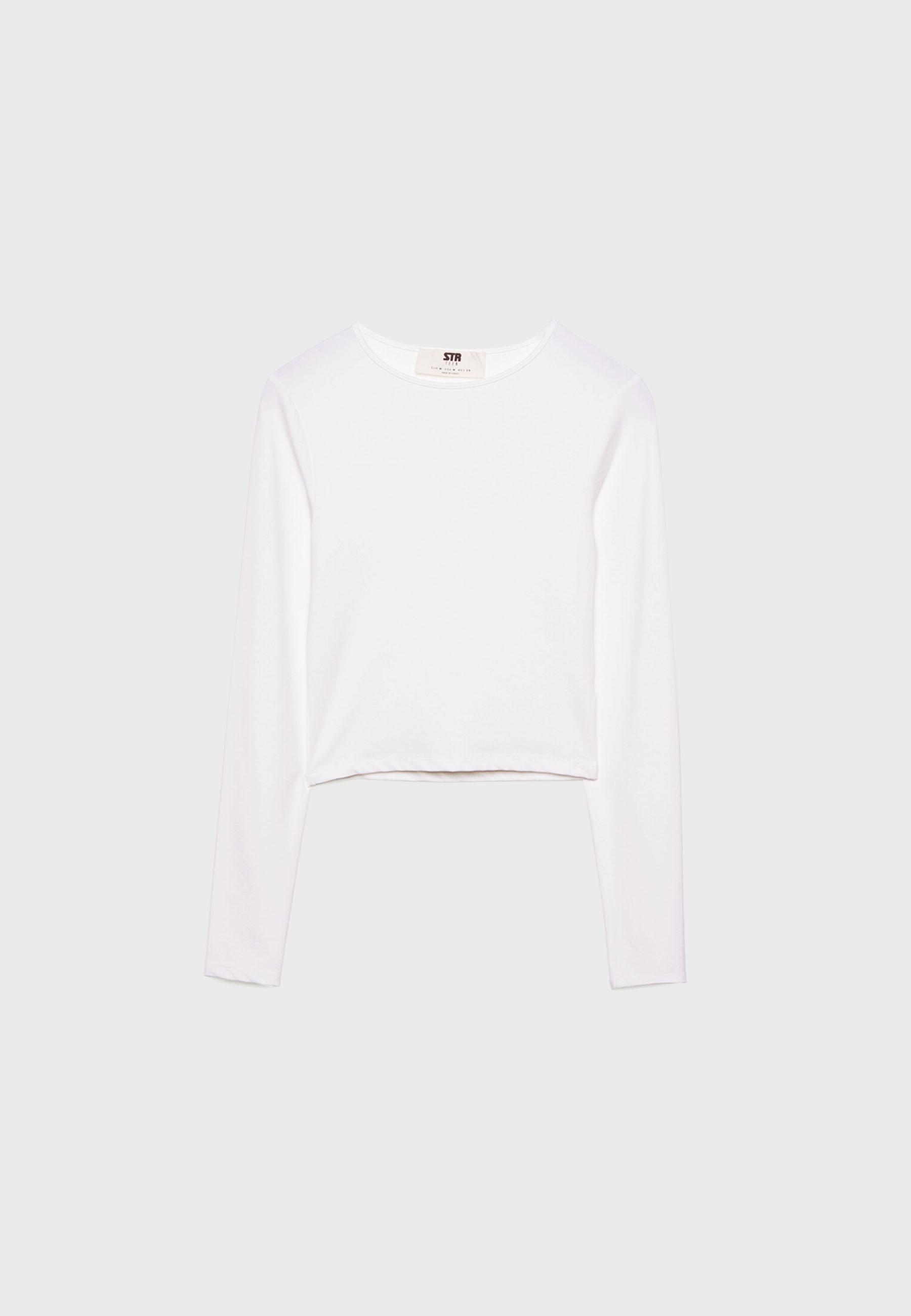 Long sleeve polyamide T-shirt — White