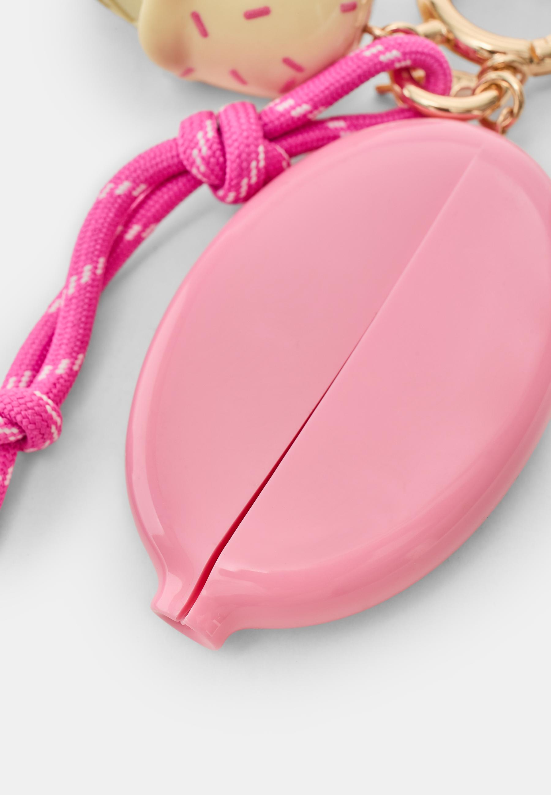 Ice Cream charm key ring — Pink