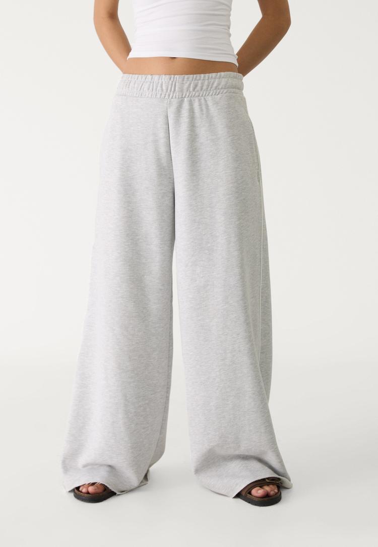 pantalon felpa wide leg vivo