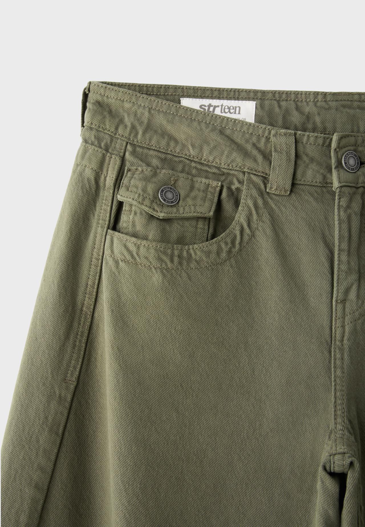 Low-rise balloon jeans — Khaki