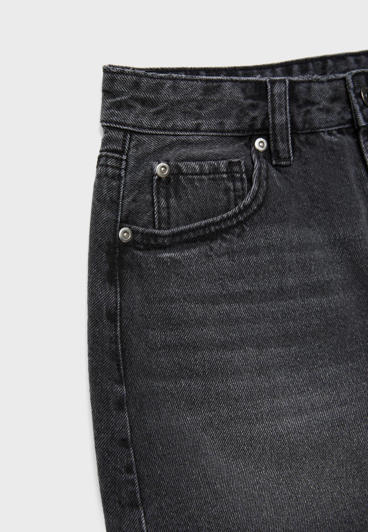 D60 basic denim mini skirt — BLACK DENIM WASH