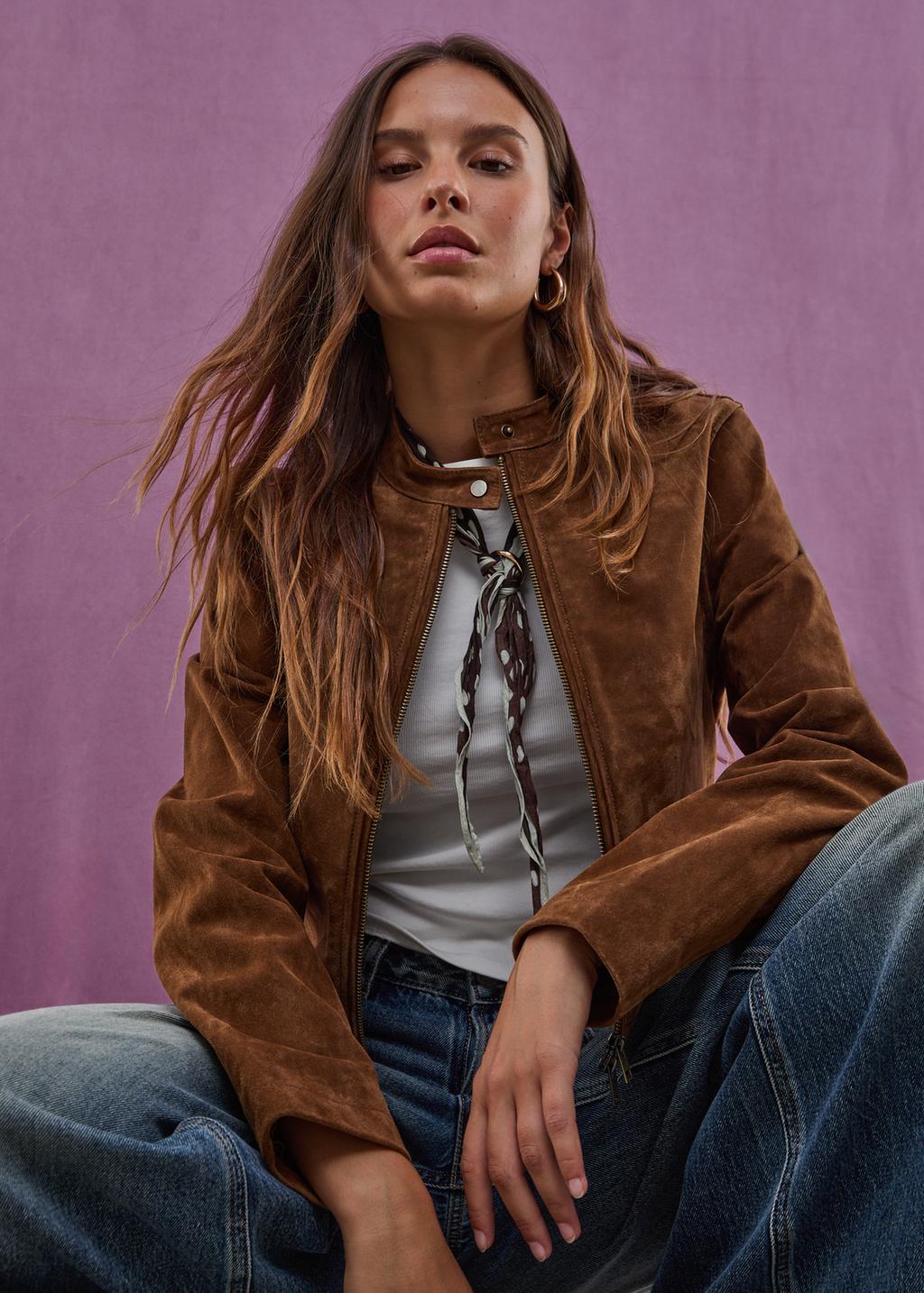 Blouson court 100% cuir