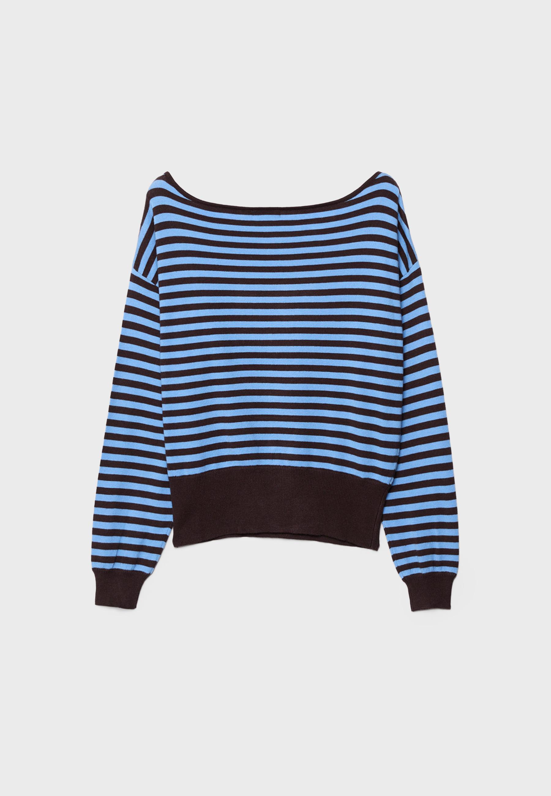 Asymmetric knit sweater — Royal blue