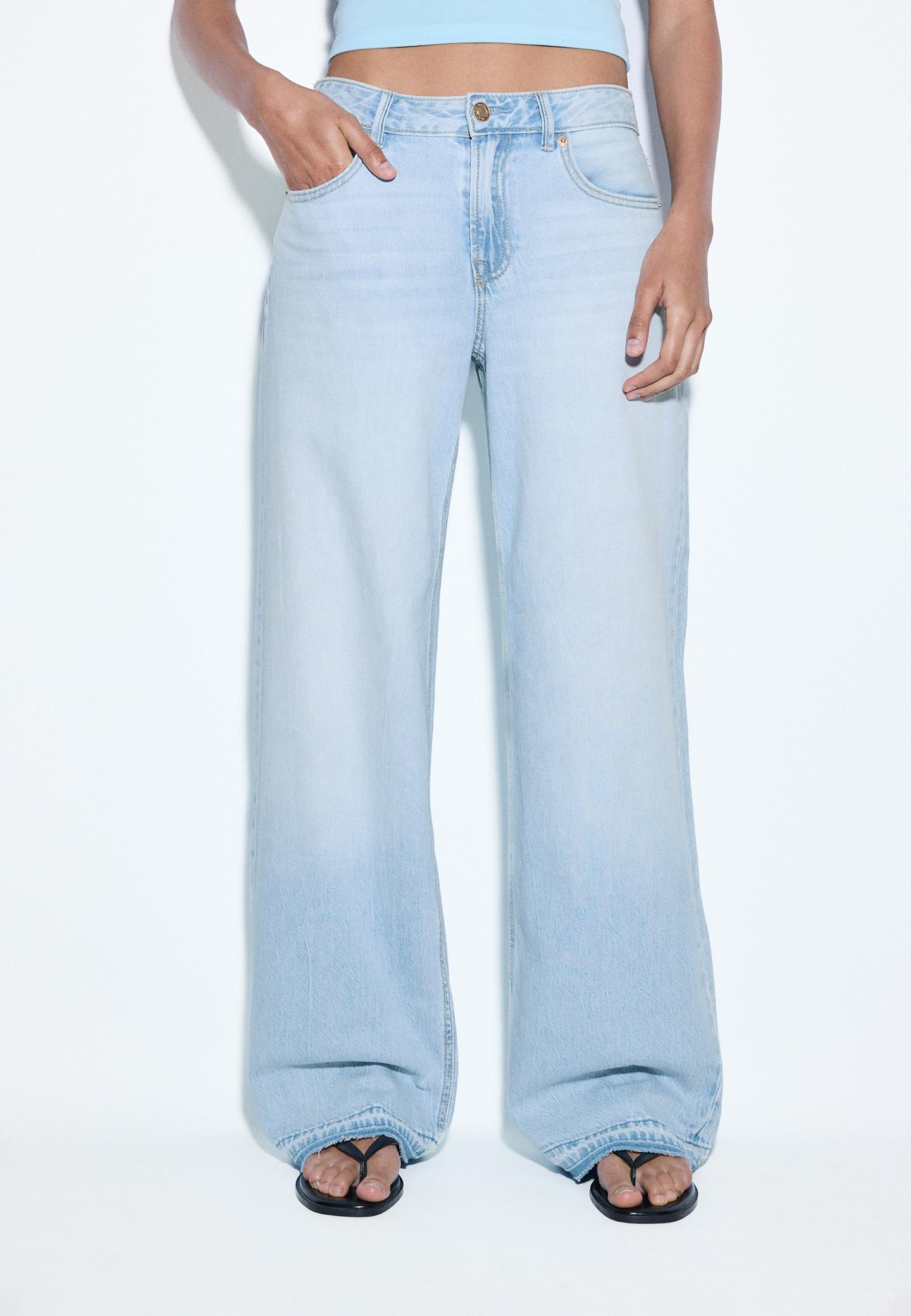 D91 Low wide-leg jeans - Women's Jeans | Stradivarius United Kingdom