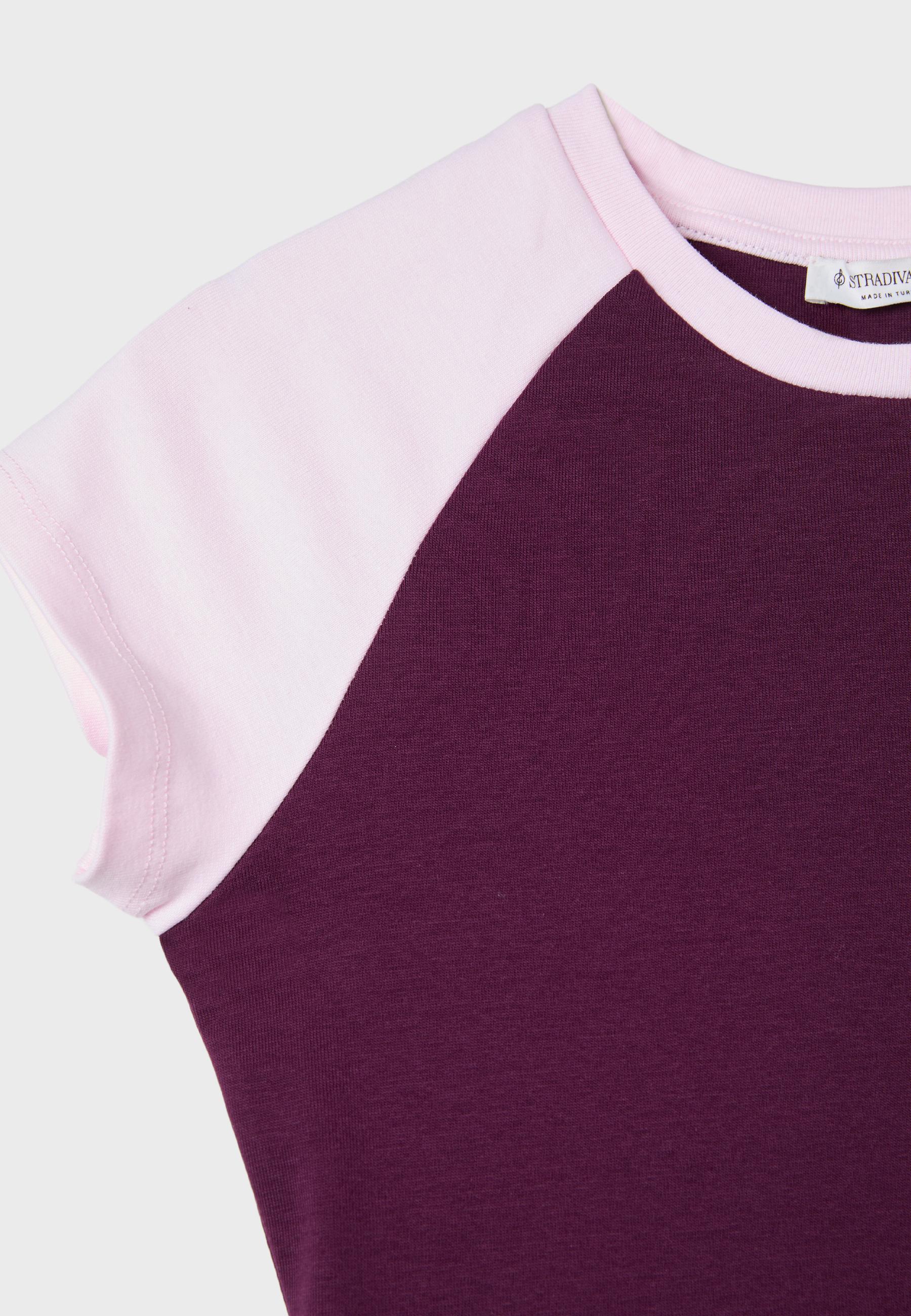 Short sleeve raglan T-shirt — Dark purple
