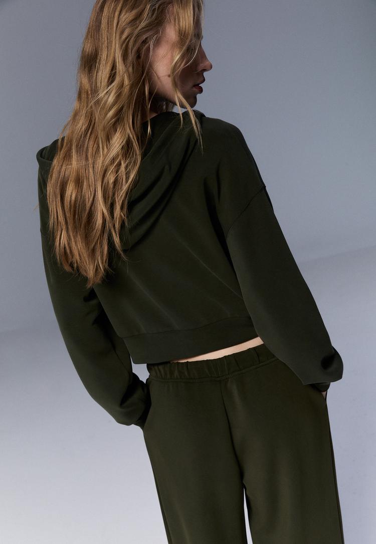 sudadera cremallera tacto suave