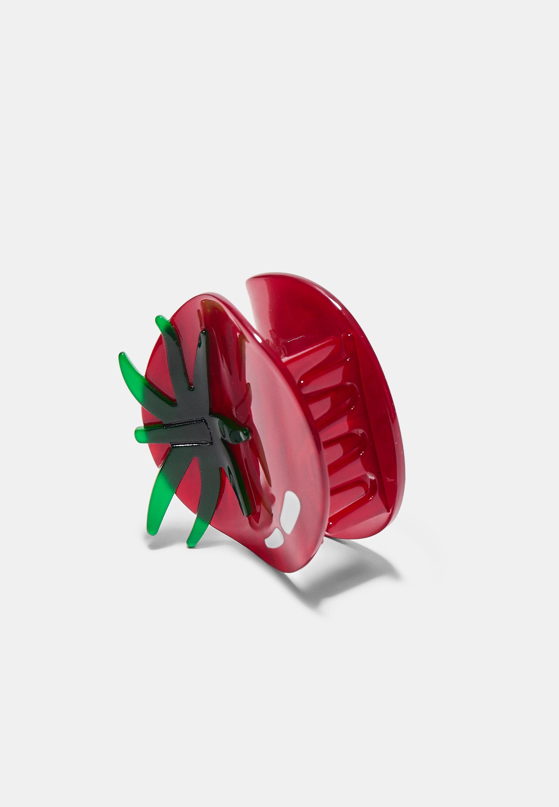 Tomato fur clip — Red