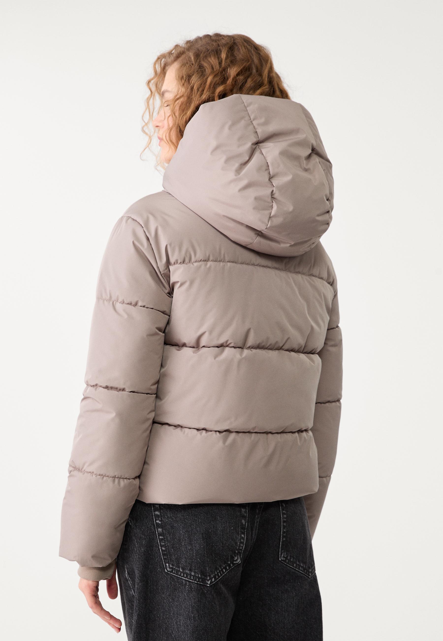 Basic kapüşonlu şişme mont - Görsel 14