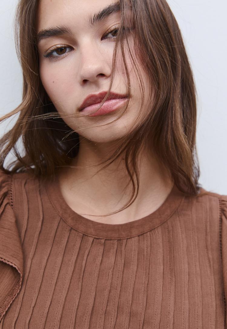 blouse a volants fluide
