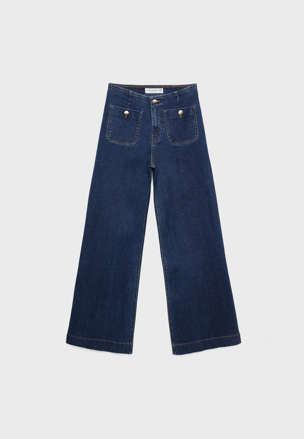 D77 Minimalistische Jeans mit Taschen