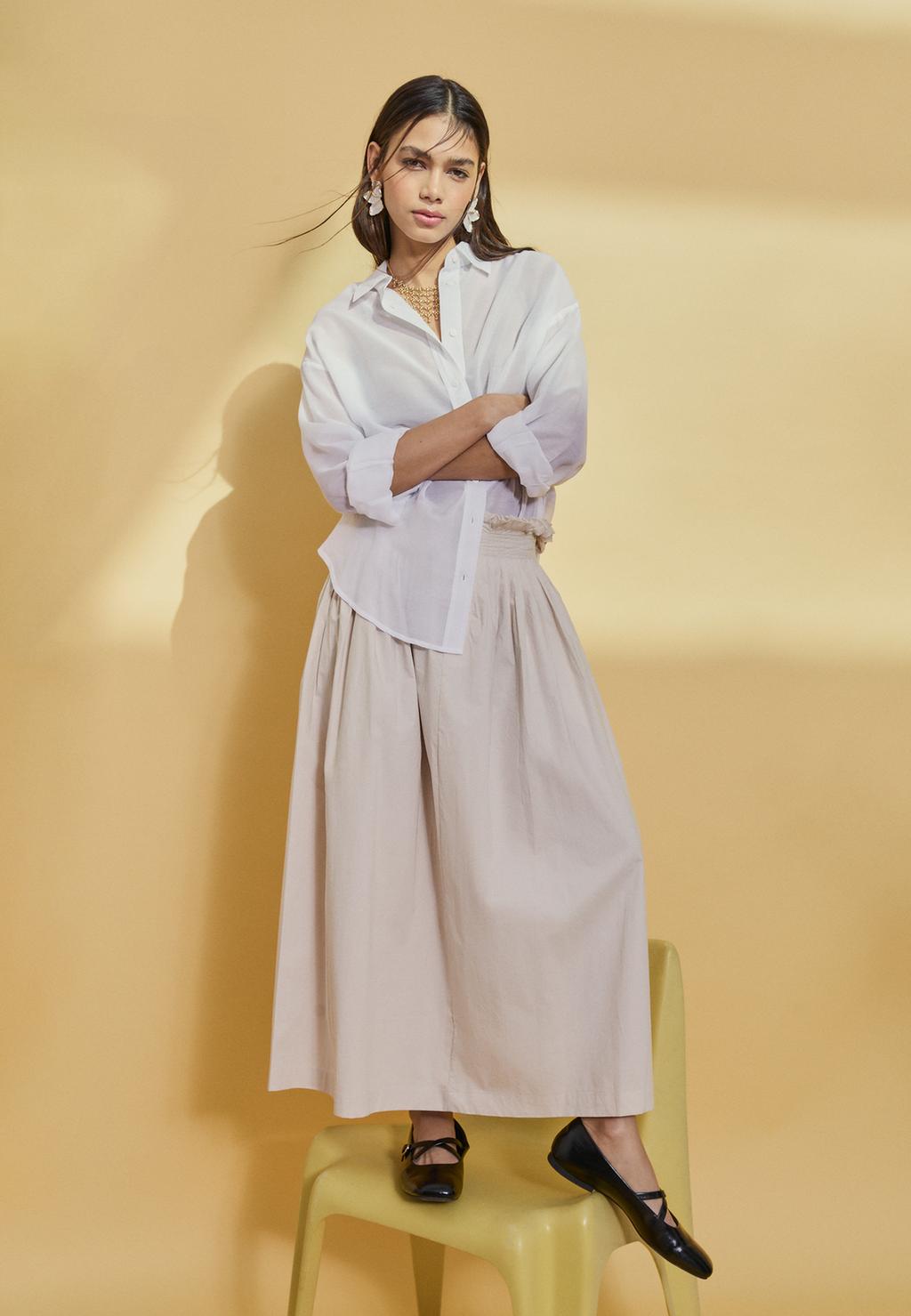 Ballet flats with crossover straps