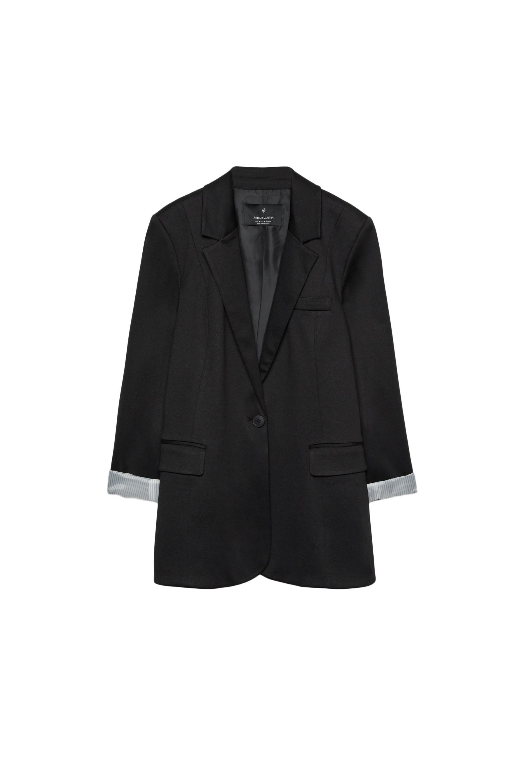 Basic knit blazer — Black