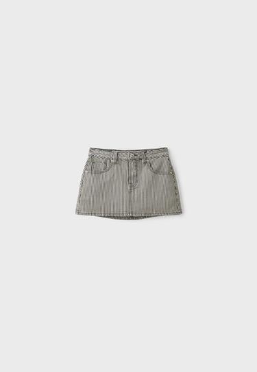 D62 striped straight skort — Dark grey 7