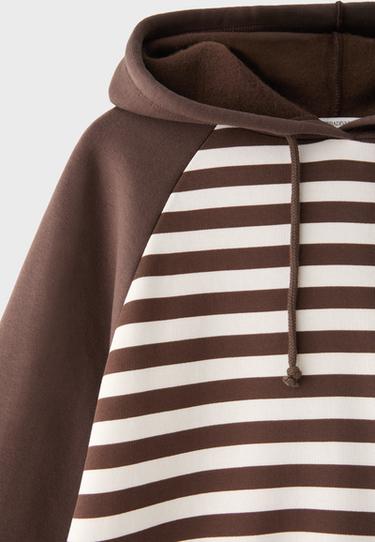 Striped hoodie — Brown 9
