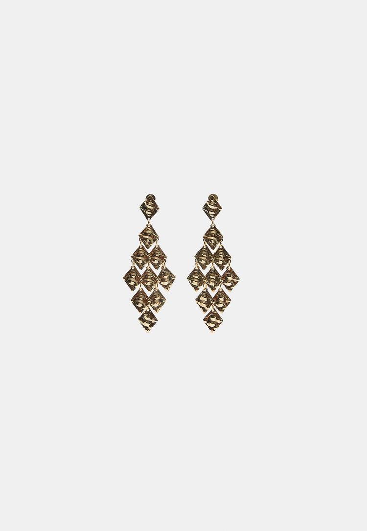Stradivarius Rhombus-Ohrring Goldfarben Os